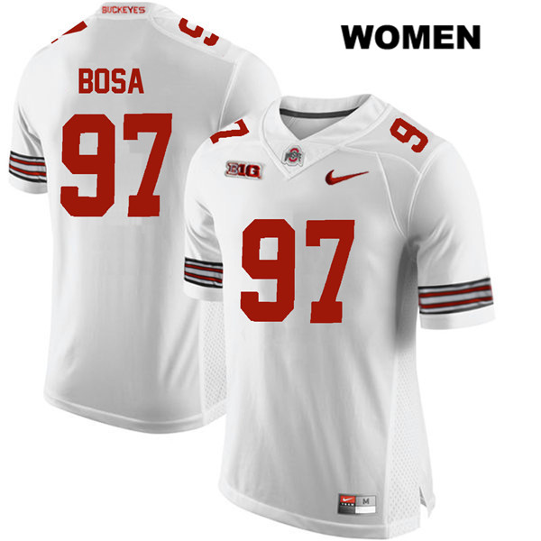 Ohio State Buckeyes Women's Nick Bosa #97 White Authentic Nike College NCAA Stitched Football Jersey SX19C64OC